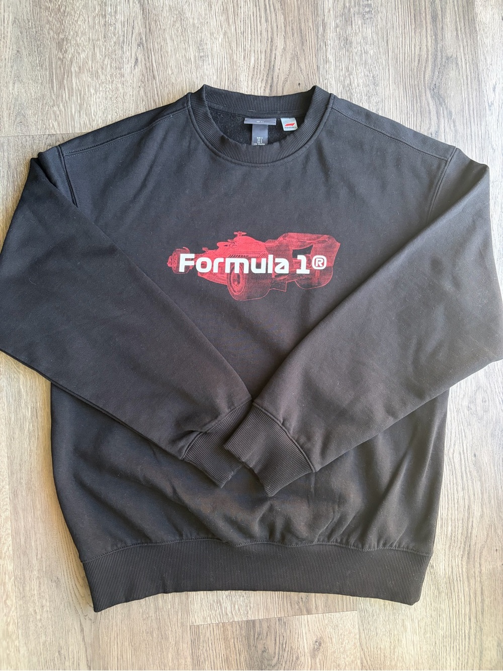 H&M Black Crewneck Sweatshirt with Red Formula 1 Graphic